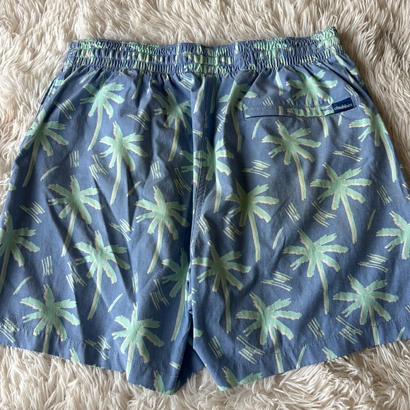 Blue Palm Tree Print Men's swimsuit - Picture 2 of 3